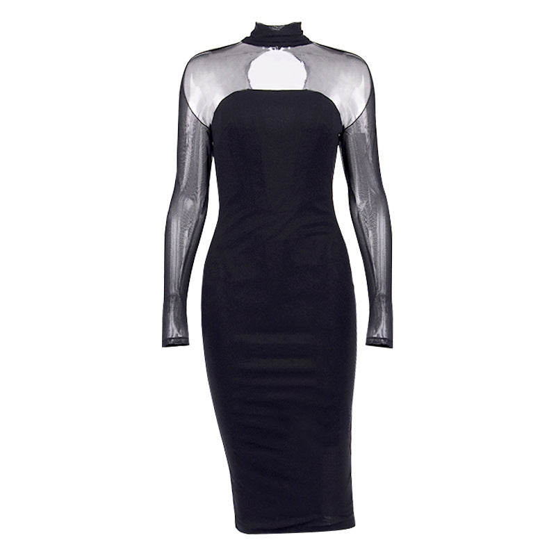 Women's Mesh Fishbone Perspective Hollow Skirt - ANIBEY