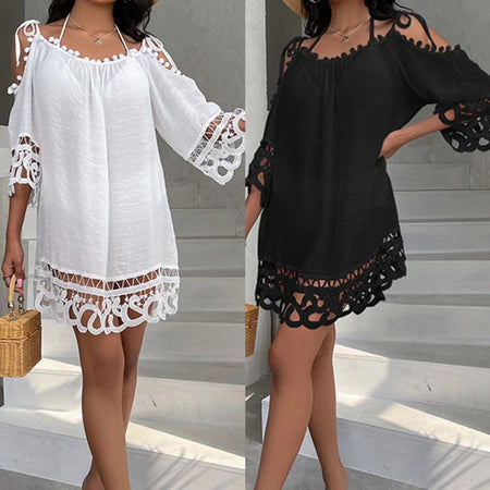Loose Casual Vacation Beach Sun Protection Suit Swimsuit Cover Up - ANIBEY