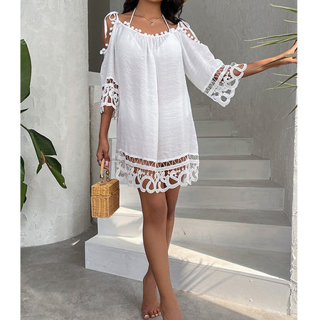 Loose Casual Vacation Beach Sun Protection Suit Swimsuit Cover Up - ANIBEY