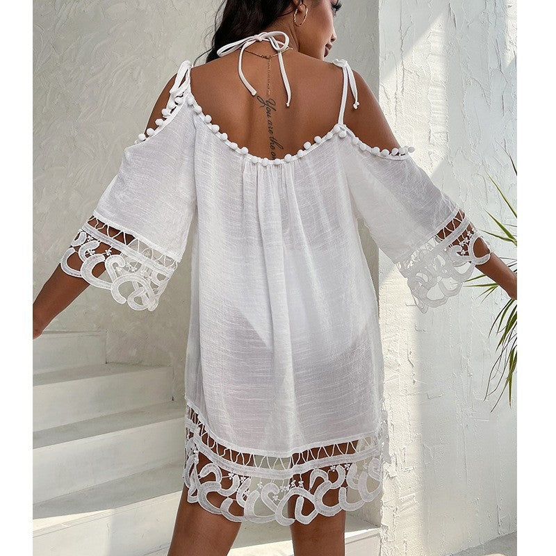 Loose Casual Vacation Beach Sun Protection Suit Swimsuit Cover Up - ANIBEY