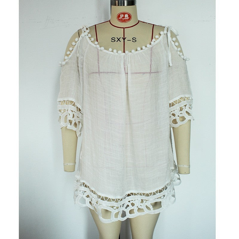 Loose Casual Vacation Beach Sun Protection Suit Swimsuit Cover Up - ANIBEY