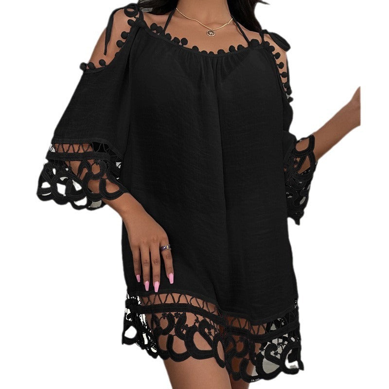 Loose Casual Vacation Beach Sun Protection Suit Swimsuit Cover Up - ANIBEY