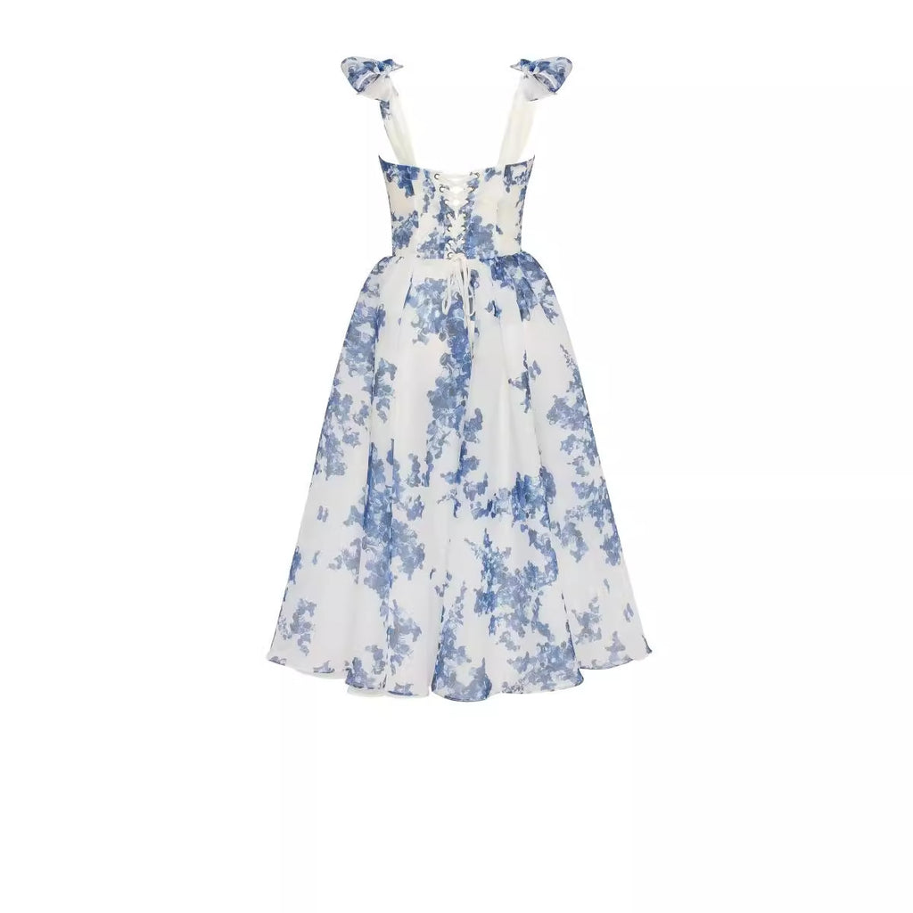 French Super Fairy Vacation Style Spaghetti Straps Sleeveless Dress - ANIBEY