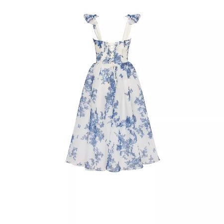 French Super Fairy Vacation Style Spaghetti Straps Sleeveless Dress - ANIBEY