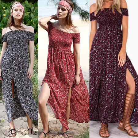 Split floral dress - ANIBEY