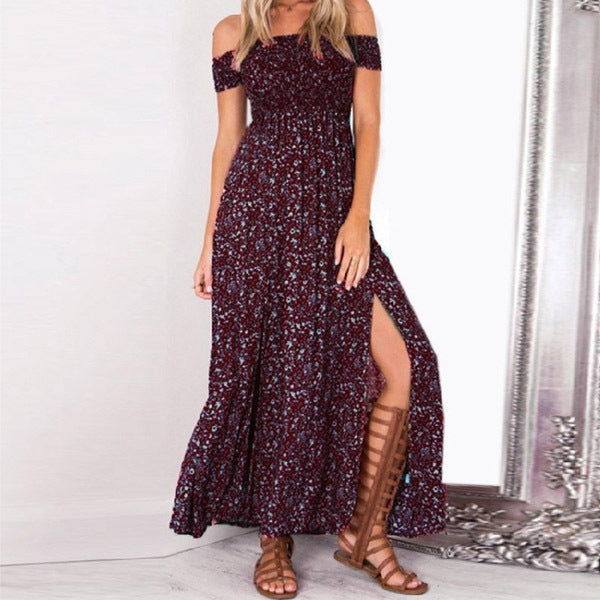 Split floral dress - ANIBEY