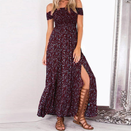 Split floral dress - ANIBEY