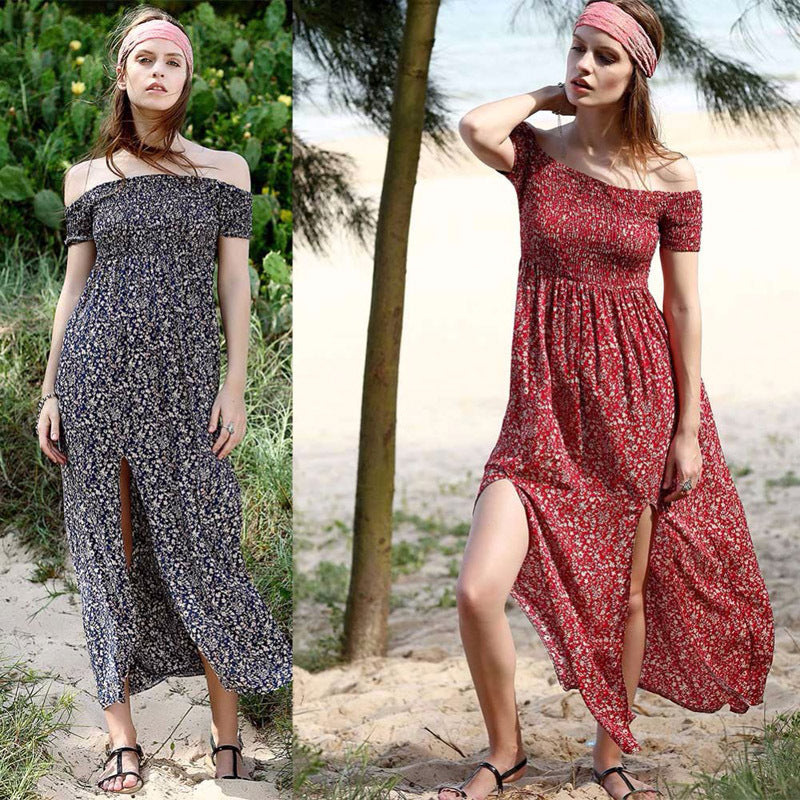 Split floral dress - ANIBEY