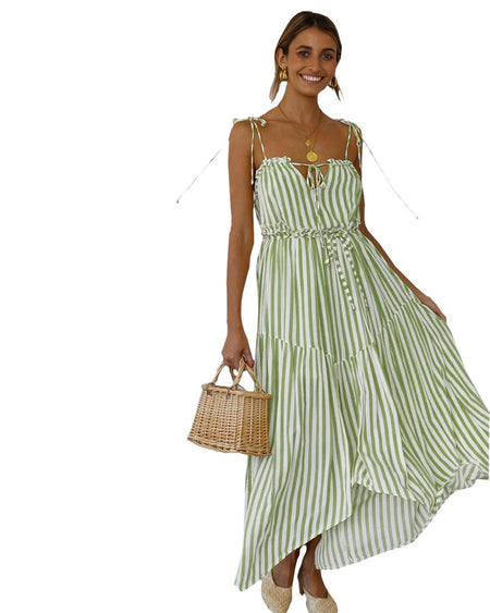 Striped irregular dress - ANIBEY