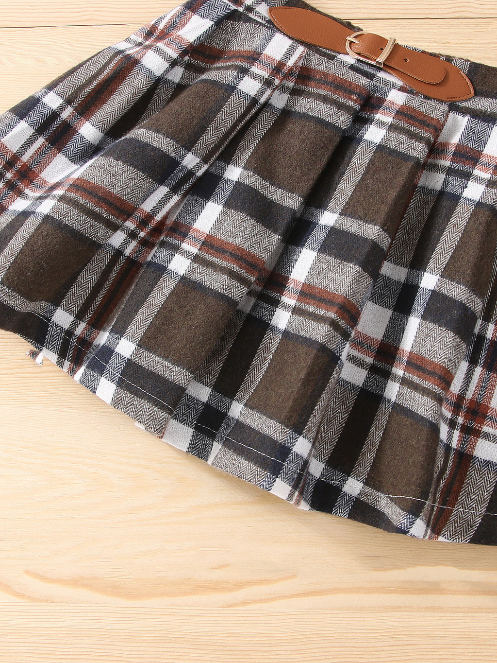 Skirt Brown Suit Cotton Solid Color Women's Dress - ANIBEY