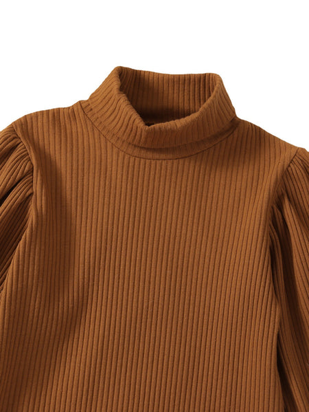 Skirt Brown Suit Cotton Solid Color Women's Dress - ANIBEY