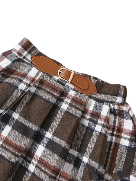 Skirt Brown Suit Cotton Solid Color Women's Dress - ANIBEY