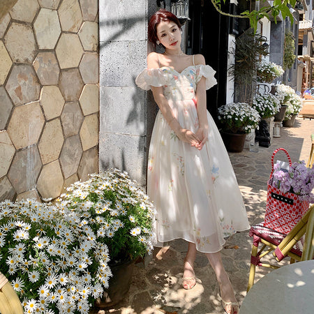 Summer Fairy Chic Waist-tight Seaside Vacation Fairy Skirt - ANIBEY