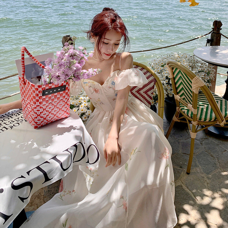 Summer Fairy Chic Waist-tight Seaside Vacation Fairy Skirt - ANIBEY