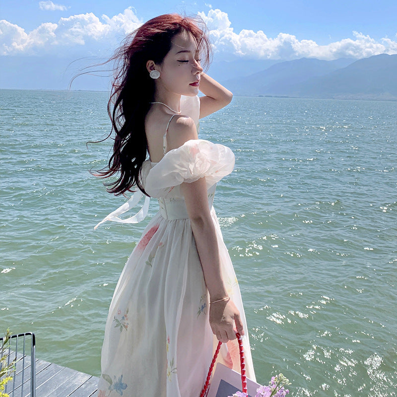 Summer Fairy Chic Waist-tight Seaside Vacation Fairy Skirt - ANIBEY