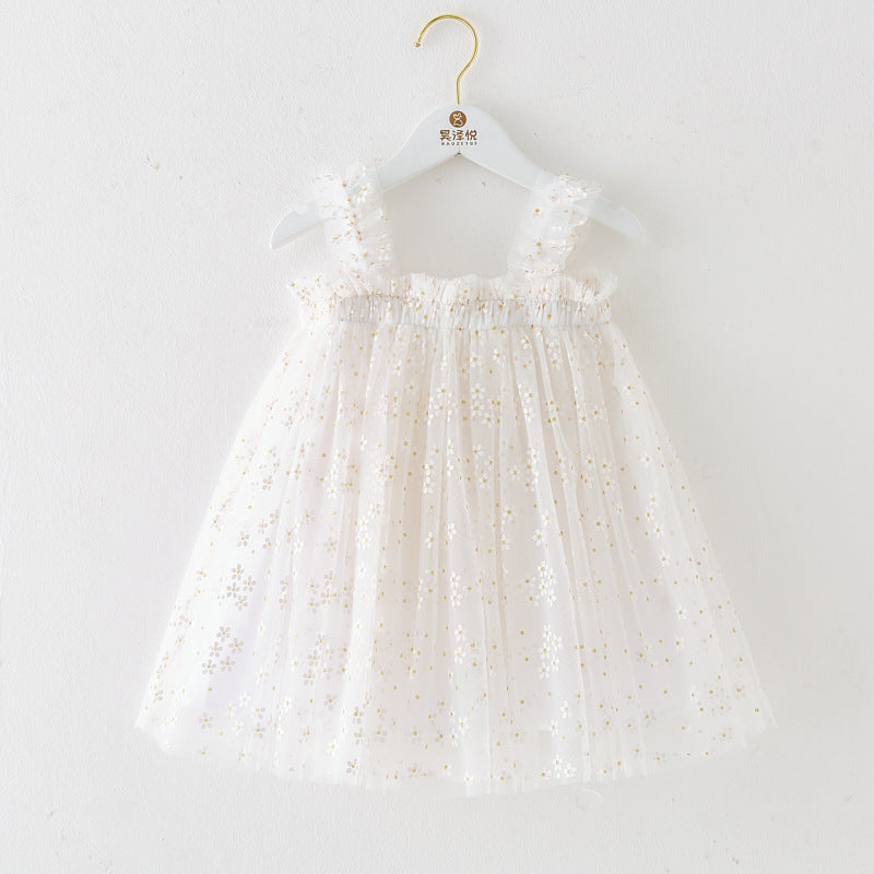 Summer Girls' Sweet Spaghetti-strap Gauze Skirt - ANIBEY
