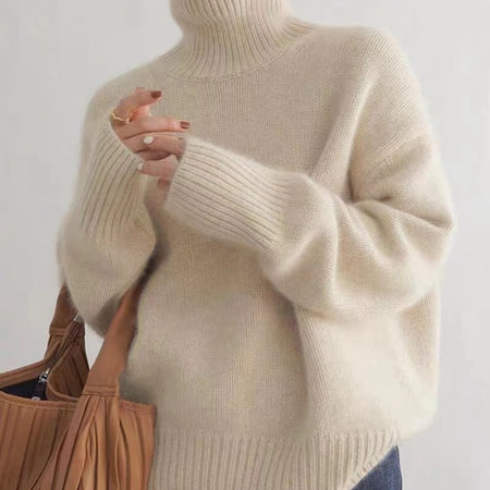 Women's Turtleneck Autumn And Winter Cashmere Sweater - ANIBEY
