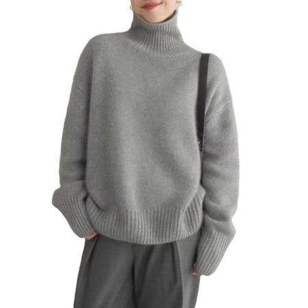 Women's Turtleneck Autumn And Winter Cashmere Sweater - ANIBEY