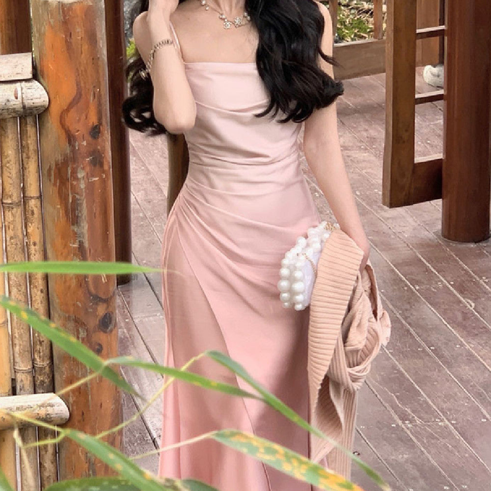Women's Fashion Casual Strap Dress - ANIBEY