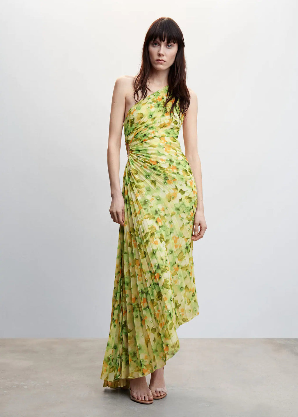 Women's Fashionable One-shoulder Printed Dress - ANIBEY
