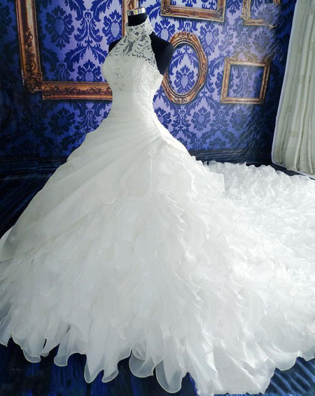 Wedding Dress Wholesale, Wedding High-end Wedding Dress With Big Tail - ANIBEY