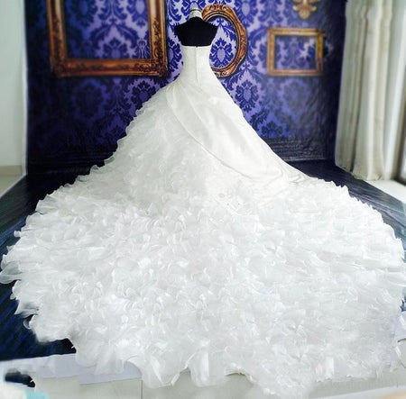 Wedding Dress Wholesale, Wedding High-end Wedding Dress With Big Tail - ANIBEY