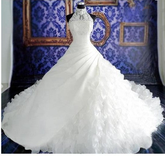 Wedding Dress Wholesale, Wedding High-end Wedding Dress With Big Tail - ANIBEY