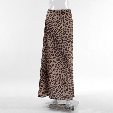 Leopard Print Mermaid Skirt Womens Dress - ANIBEY