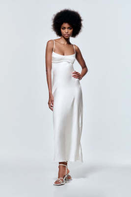 Summer New Women's Silk Satin Textured Dress - ANIBEY