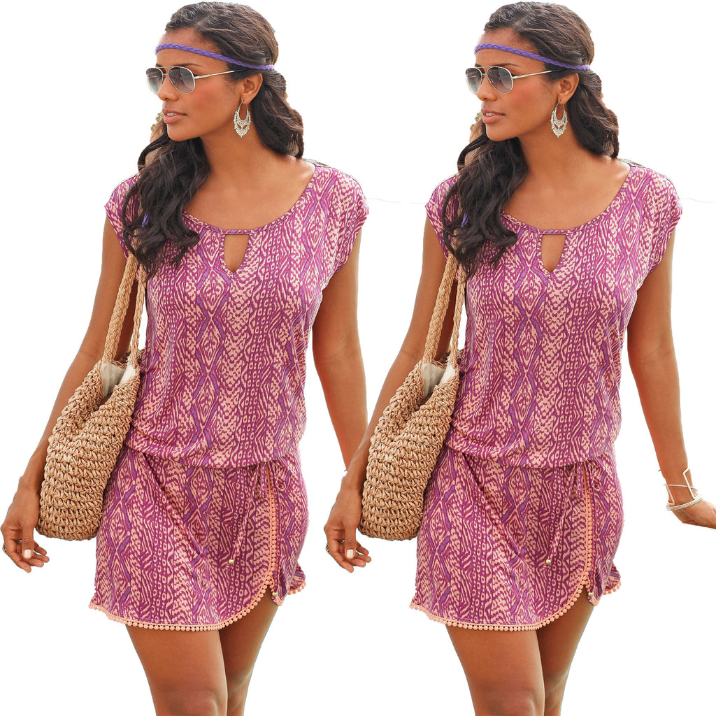 Nine teeth lace skirt elastic waist waist dress - ANIBEY