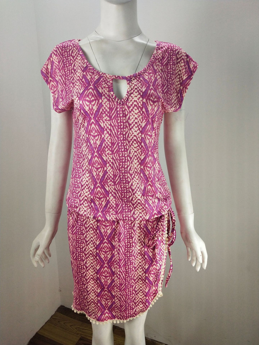 Nine teeth lace skirt elastic waist waist dress - ANIBEY