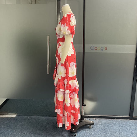 Women's Fashion Casual Printed Dress - ANIBEY