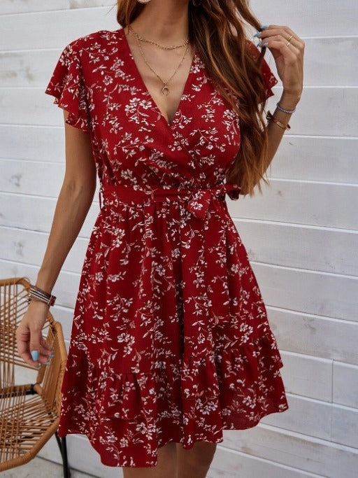 European And American Printing Best-selling Dress - ANIBEY