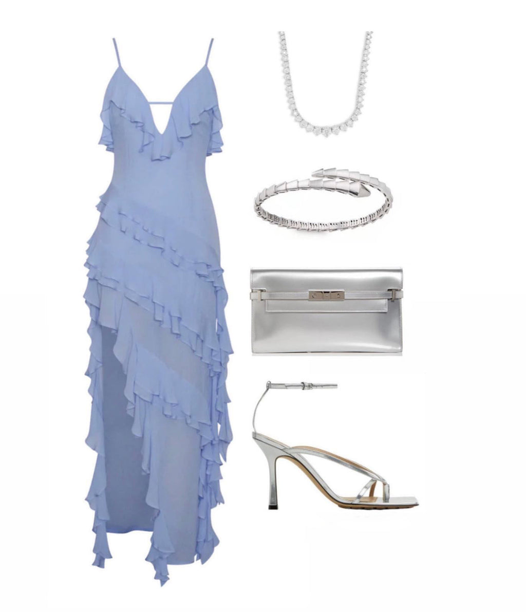 Lady Sexy Sling Irregular Solid Color Dress - ANIBEY