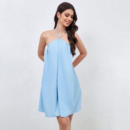 Women's Fashion Halter Backless Sleeveless Skirt - ANIBEY