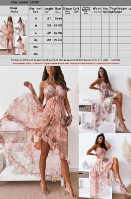 Sexy Sling Loose Chiffon Backless Dress - ANIBEY