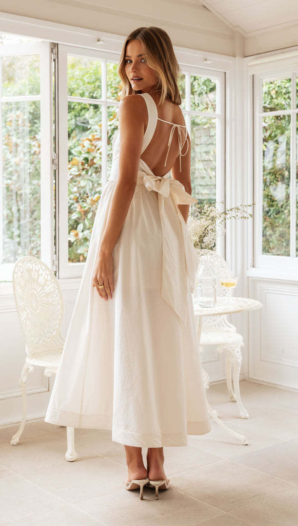 New Sleeveless Sling Backless Lace-up Long Dress - ANIBEY