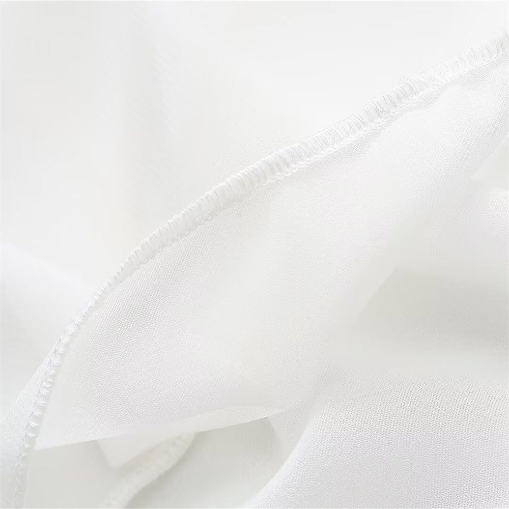 Summer New Sexy Buckle Tube Top Chiffon Tassel Dress - ANIBEY