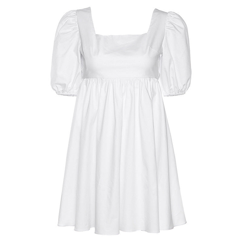 Women'S Princess Sleeves One-Neck Sexy Backless Slim Slimming Dress - ANIBEY