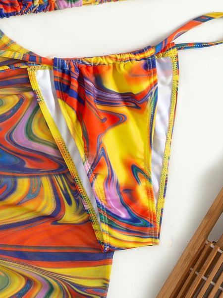 New Smudge-dyed European And American Sexy Mesh Swimsuit - ANIBEY