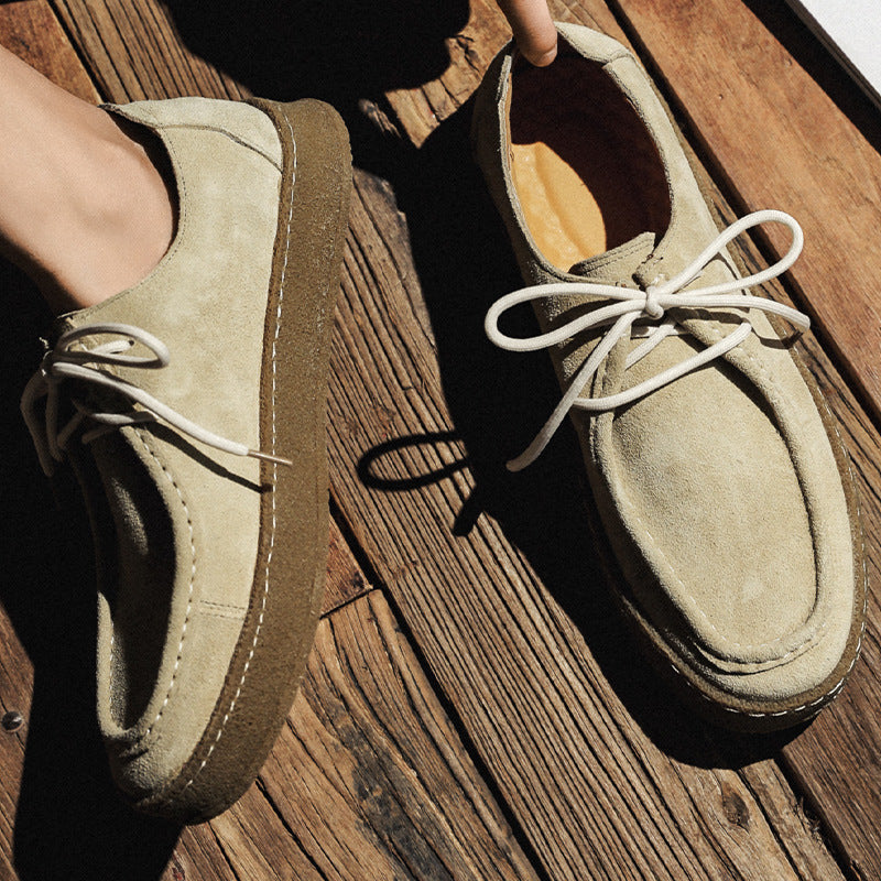 All Match Suede British Style Leather Board Casual Shoes - ANIBEY