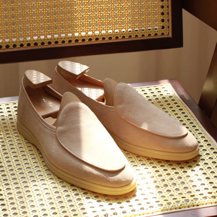 British Handmade Leather Slip-on Loafers for Men - ANIBEY