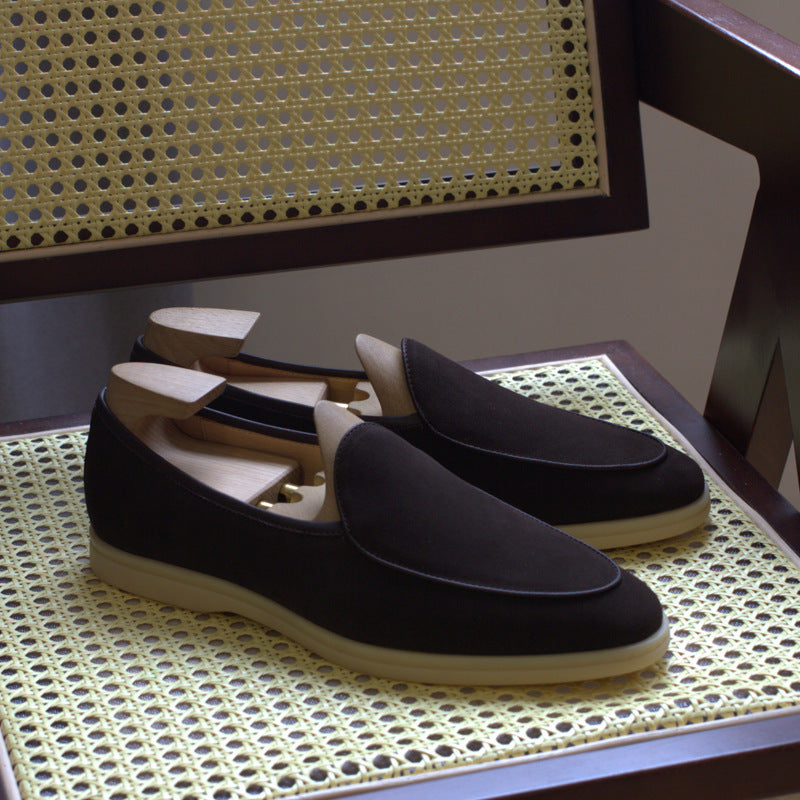 British Handmade Leather Slip-on Loafers for Men - ANIBEY