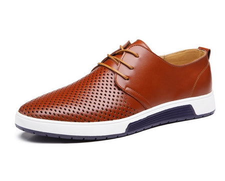 Leather Shoes Men's Business Formal Workwear Shoes Black Trendy Soft Shoes - ANIBEY