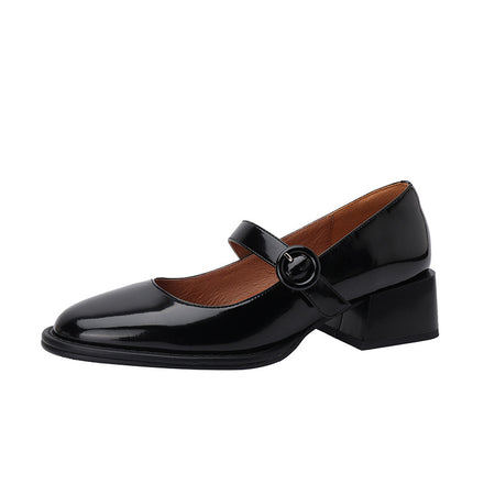 Renaissance Full Leather Mary Jane Shoes - ANIBEY