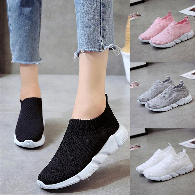 New Outdoors Adults Trainers Running Shoes Woman Sock Footwear Sport Athletic Unisex Breathable Mesh Female Sneakers - ANIBEY