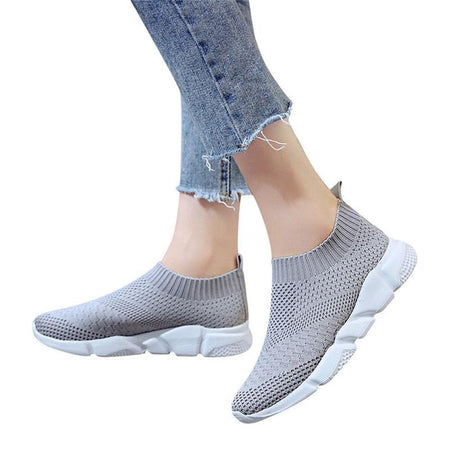 New Outdoors Adults Trainers Running Shoes Woman Sock Footwear Sport Athletic Unisex Breathable Mesh Female Sneakers - ANIBEY