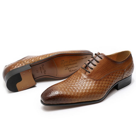Men's British Style Handmade Leather Shoes - ANIBEY