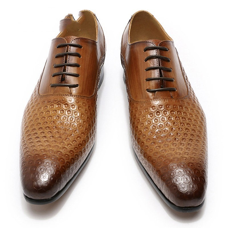 Men's British Style Handmade Leather Shoes - ANIBEY