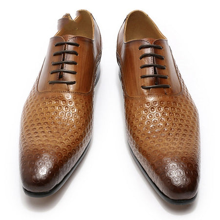 Men's British Style Handmade Leather Shoes - ANIBEY